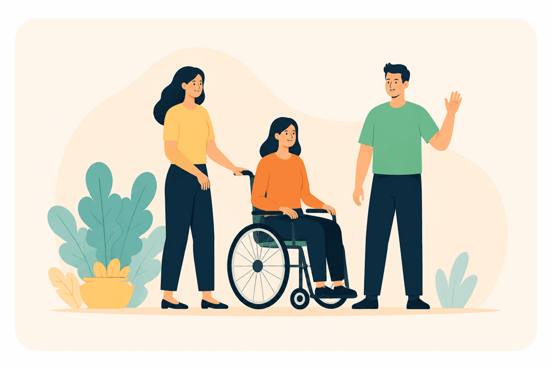 Pessoas em evento inclusivo